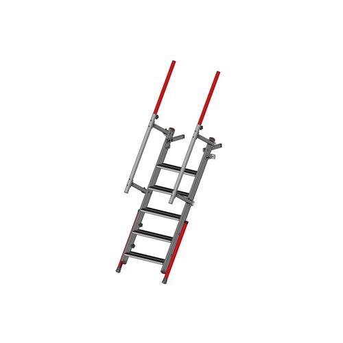 Scala da appoggio in alluminio - F808100010 - FORTAL - telescopica / di sicurezza