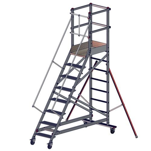 Scaletta in alluminio - EMG 55 - FORTAL - 10 gradini