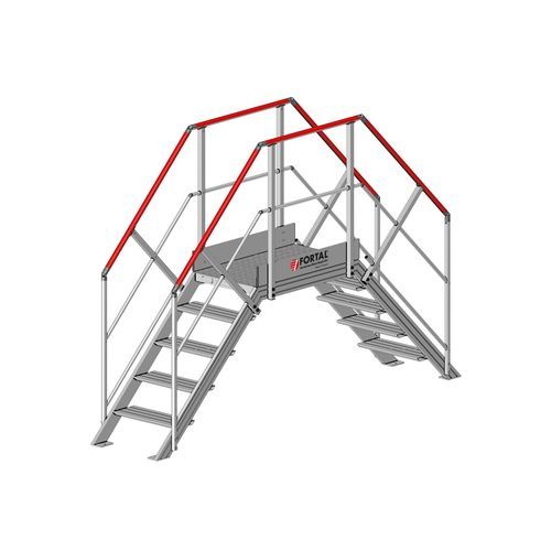 Scala da esterno - F81345 series - FORTAL - in alluminio / con piattaforma