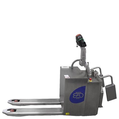 Transpallet elettrico - BADA 20-TP9  - BADA MATERIAL HANDLING - con piattaforma per conducente / portante / 12 V