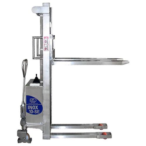 Accatastatore semielettrico - BADA 10-SE - BADA MATERIAL HANDLING - a timone con guida da terra / da trasporto / per magazzino