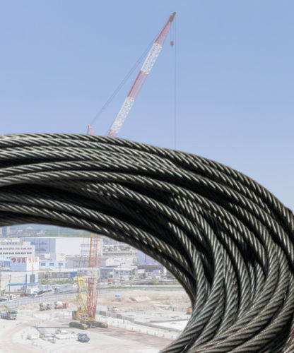 Cavo di sollevamento per gru tuttoterreno - C.F.WIREROPE, LTD - in acciaio / flessibile / assemblato