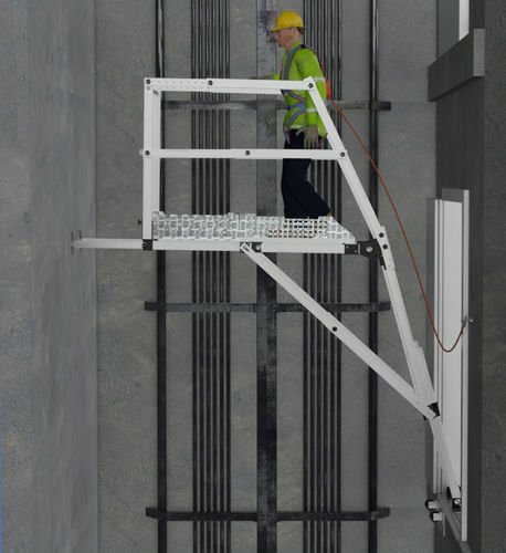 Ponteggio amovibile - DSW SOLUTIONS - per facciata / per pozzo di ascensore / con scala
