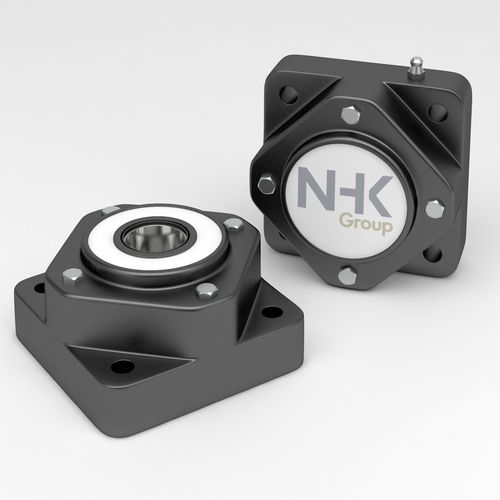 Bronzina con flangia - F204 CC - NHK Group ApS - auto-allineante / sferica / in acciaio inossidabile
