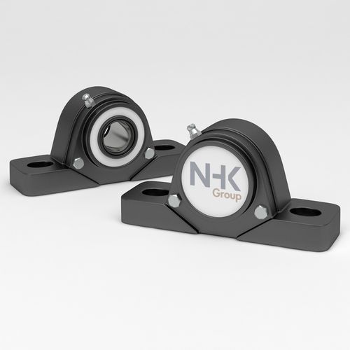 Bronzina con flangia - P204 CC - NHK Group ApS - auto-allineante / sferica / in acciaio inossidabile
