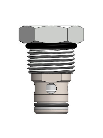 Valvola di ritegno a fungo - CV10-P0 - Hydrabase - a cartuccia / compatta / normalizzata