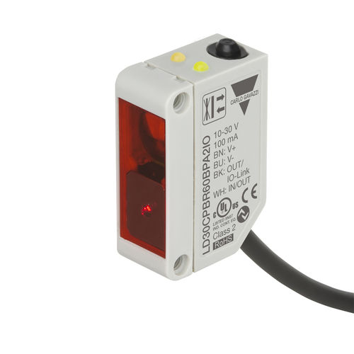 Sensore fotoelettrico con soppressione di primo piano - LD30CPBR60BPA2IO - Carlo Gavazzi Automation SpA - con soppressione di sfondo / rettangolare / laser