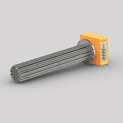 Resistenza riscaldante tubolare - GC-flange - GC-heat Gebhard GmbH & Co. KG - in lastra / industriale / antideflagrante