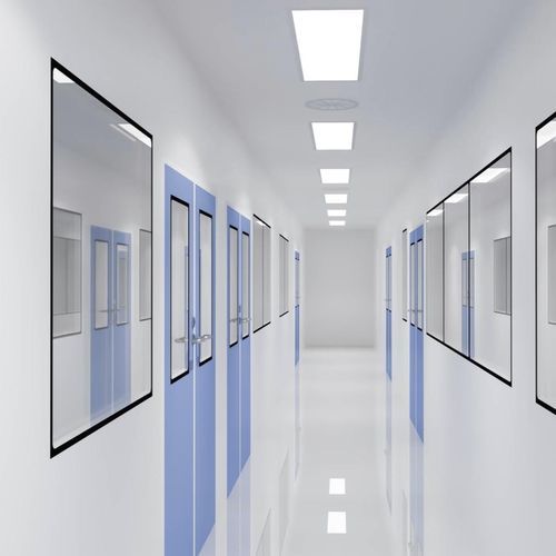 Porta girevole - CLEAN ROOM DESIGN d.o.o. - in alluminio / per interno / di accesso