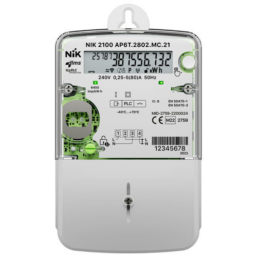 Contatore di energia elettrica monofase - 2100 - NIK Electronics - su guida DIN / RS-485