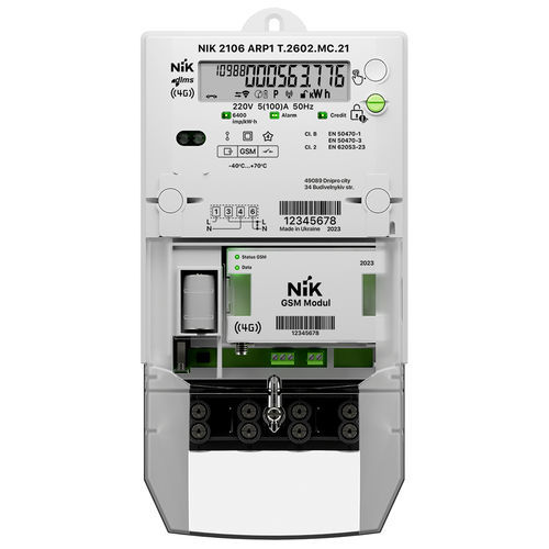 Contatore di energia elettrica monofase - 2106 - NIK Electronics - su guida DIN / RS-485