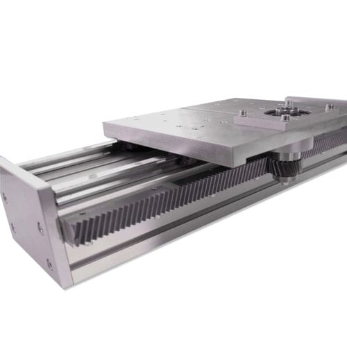 Modulo lineare con pignone e cremagliera - TLC - FLI - France Linéaire Industrie - in profilato di alluminio / guidato / monoassiale