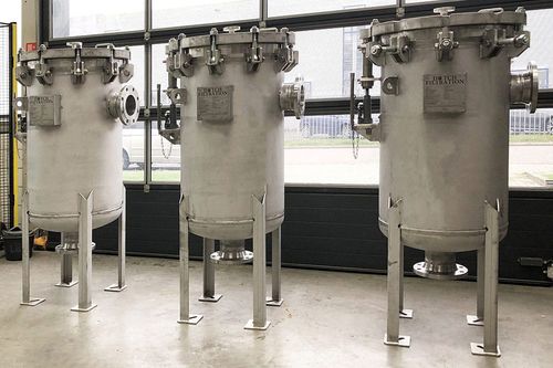 Carter per filtro a borsa - Dutch Filtration BV - per fluidi / per acqua / in acciaio