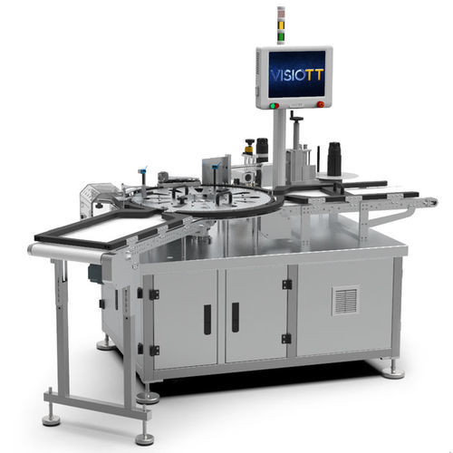Etichettatrice automatica - VBL-100 - VISIOTT Teknoloji San. Ve Tic. Ltd. Sti. - wraparound / per l'industria farmaceutica / per il settore cosmetico