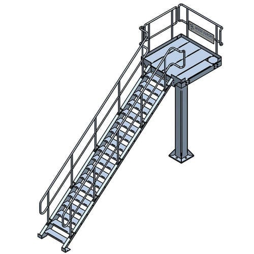 Piattaforma di carico -  JA13 - Wiese Europe BV - per container / con parapetto di sicurezza