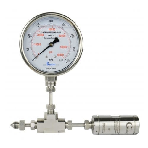 Manometro analogico - G58000 - Genizer LLC - filettato / in acciaio inossidabile / a tubo Bourdon