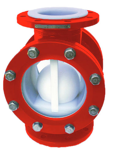 Valvola di ritegno a sfera - SGCVB - GFT German Fluorolined Technik GmbH - a battente / per gas / per acqua