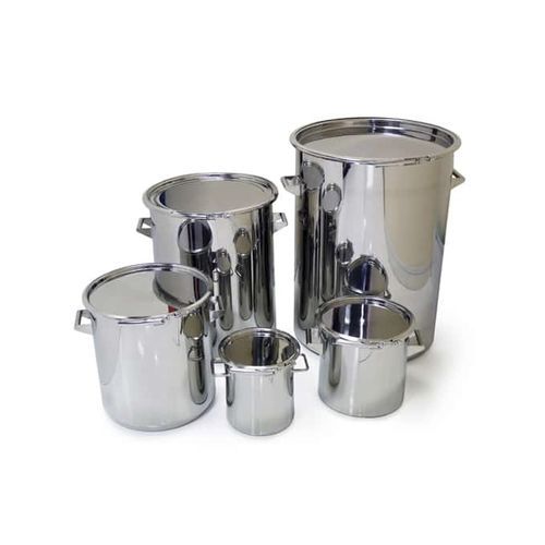 Fusto in acciaio inox - HPN0 series - Hanningfield Process Systems Ltd. - con impugnature / con coperchio / con ganci