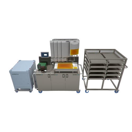 Linea di riempimento per sacchi - Strikebox Innovations limited - automatizzata / per liquidi / per l'industria farmaceutica