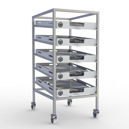 Scaffalatura per movimentazione - Strikebox Innovations limited - con ripiani / dinamica / mobile