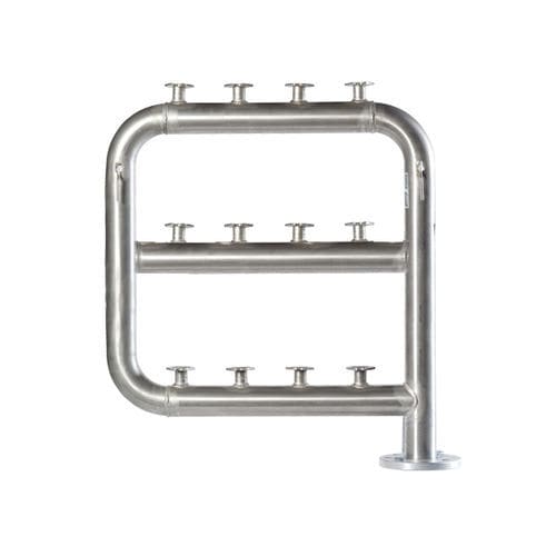 Manifold multicanale - BH002 - Baterias Gatell S.A - in acciaio inossidabile / con flangia / per acqua