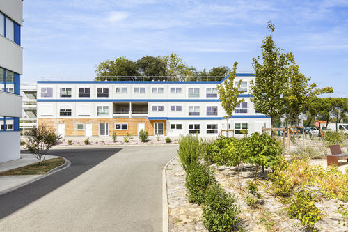 Edificio temporaneo - COUGNAUD SERVICES - per ufficio / con rivestimento in legno