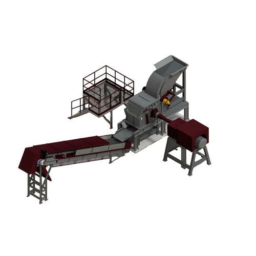 Mulino per rifiuti - FR 910  - Parfer Siti srl - per metalli / a flagelli / orizzontale