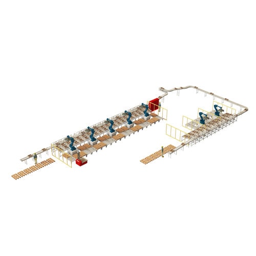 Pallettizzatore con selezionatrice - Kantec - robotizzato / per casse / automatico