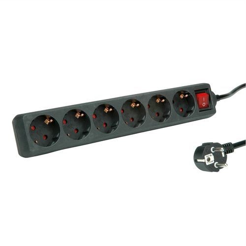 Multipresa con interruttore - 19071075 - SECOMP Electronic Components GmbH - con spia luminosa / 6 prese