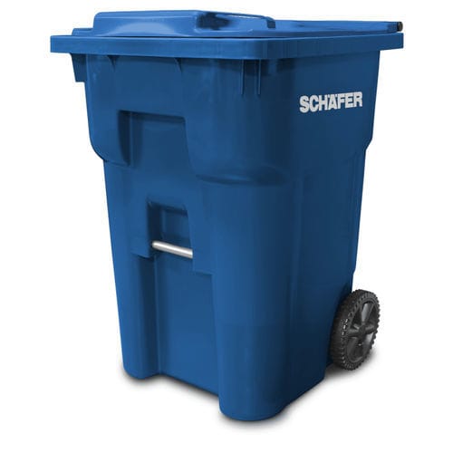 Contenitore per rifiuti in plastica - Q  - Schaefer waste - con 2 ruote