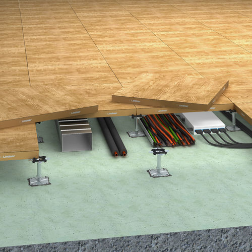 Rivestimento di pavimenti in legno - WOODline - Lindner Group - per ufficio