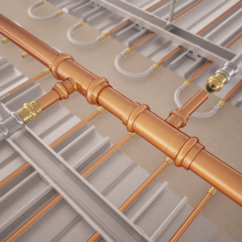 Tubo flessibile per ossigeno - PlafoTube® PK - Lindner Group - in ottone / antincendio / di raffreddamento