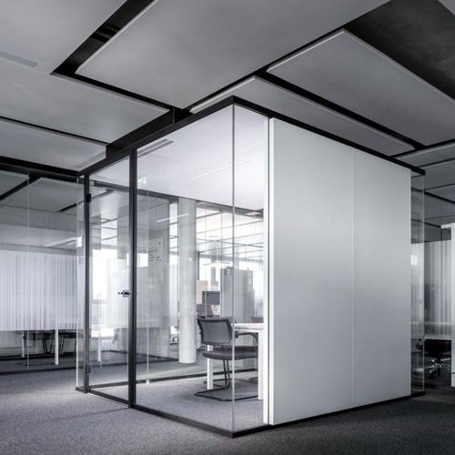 Sistema room-in-room modulabile - Cube solo - Lindner Group - acustico / in alluminio / in vetro