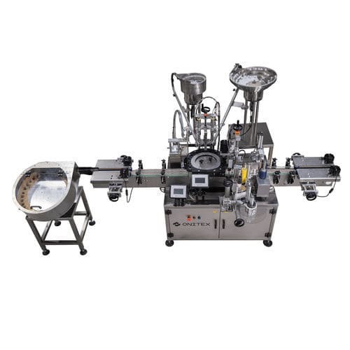 Riempitrice tappatrice etichettatrice automatica - T300 Triblock - Onitex Automation d.o.o. - per applicazioni mediche / per l'industria farmaceutica / per prodotti farmaceutici