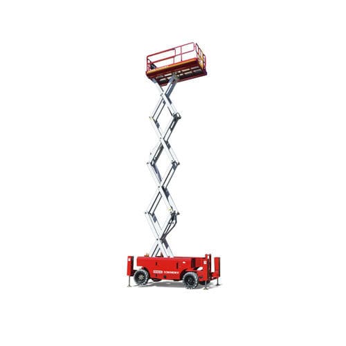 Piattaforma elevatrice a forbice per terreno accidentato - 3369ERT - MEC AERIAL WORK PLATFORMS - su ruota / con alimentazione a batteria / autolivellante