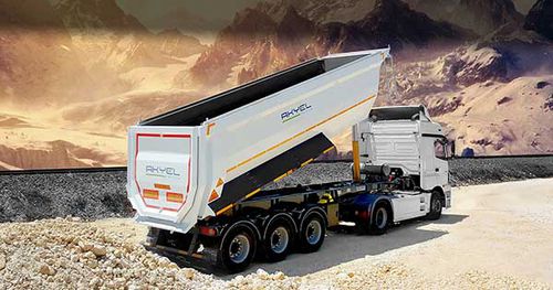 Semirimorchio con cassone ribaltabile - U-Type - AKYEL TREYLER MAKINE SAN. VE TIC.LTD.STI. - per prodotti sfusi / a 3 assi / a 2 assi