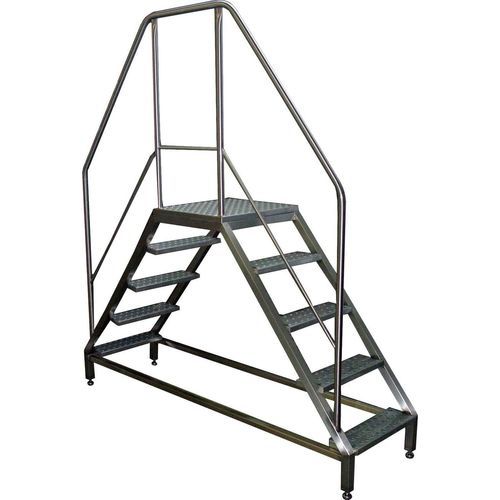 Scaletta mobile - Schweyer - in acciaio / 4 gradini