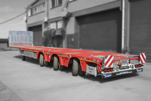 Semirimorchio a pianale - YALCIN DORSE DAMPER SAN. VE TIC. LTD. STI - gooseneck / da cantiere / per centrale eolica