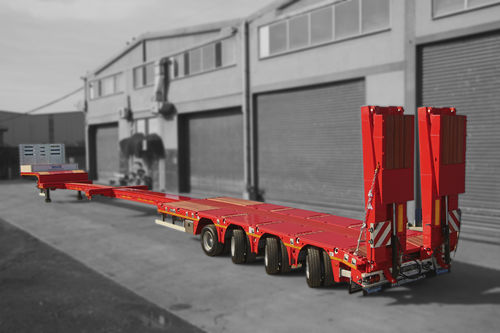 Semirimorchio a pianale - YALCIN DORSE DAMPER SAN. VE TIC. LTD. STI - gooseneck / da cantiere / per macchina agricola