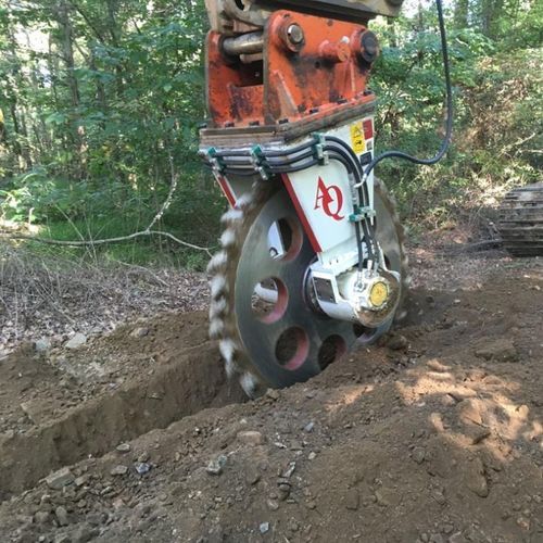 Sega a nastro diamantato - Antraquip - per calcestruzzo / montata su escavatore