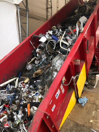 Trasportatore a nastro - SIERRA - inclinato / per raccolta differenziata / con motore elettrico