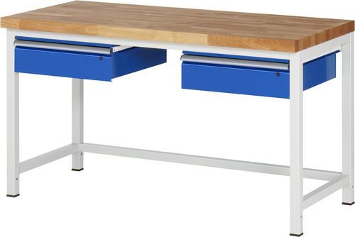 Banco da lavoro in faggio - 8002 - RAU - per officina / a cassetti / 2 cassetti