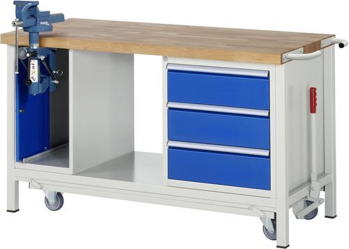 Banco da lavoro in faggio - 8183 - RAU - per officina / a cassetti / 3 cassetti