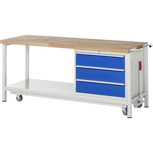 Banco da lavoro in faggio - 8257 - RAU - per officina / a cassetti / 3 cassetti