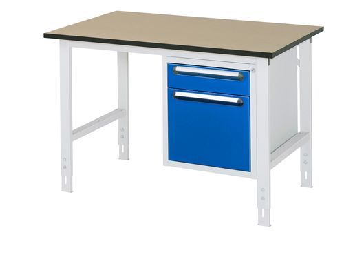 Banco da lavoro in legno - 06-625F80-12-KM05.11 - RAU - per officina / a cassetti / 2 cassetti