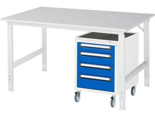 Banco da lavoro in acciaio - 06-625M80-15-KM10.11 - RAU - per assemblaggio / per officina / industriale