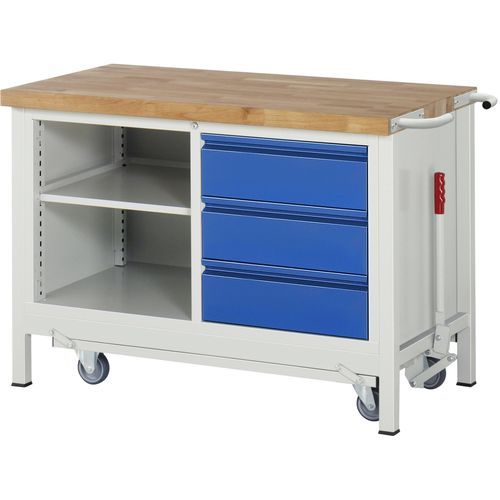 Carrello da officina 3 cassetti - 8462 BASIC - RAU