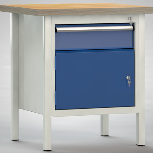 Banco da lavoro in faggio - WS052N-0750M40-E1681 - KLW LUTZ - per officina / a cassetti / a 2 porte