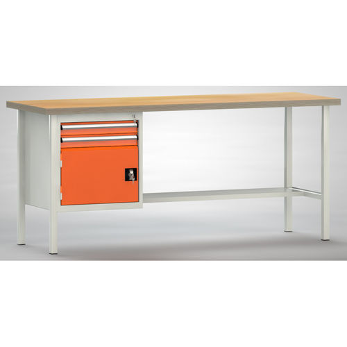 Banco da lavoro in faggio - ERGO  - KLW LUTZ - per officina / 2 cassetti / a 2 porte
