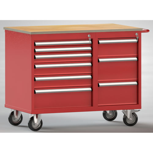 Banco da lavoro in faggio - WS824N-1000M20-E1002 - KLW LUTZ - per officina / multi-cassetti / mobile